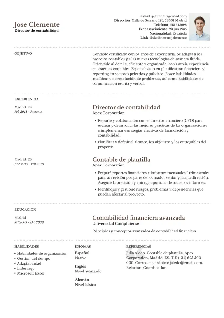 CV template Toronto